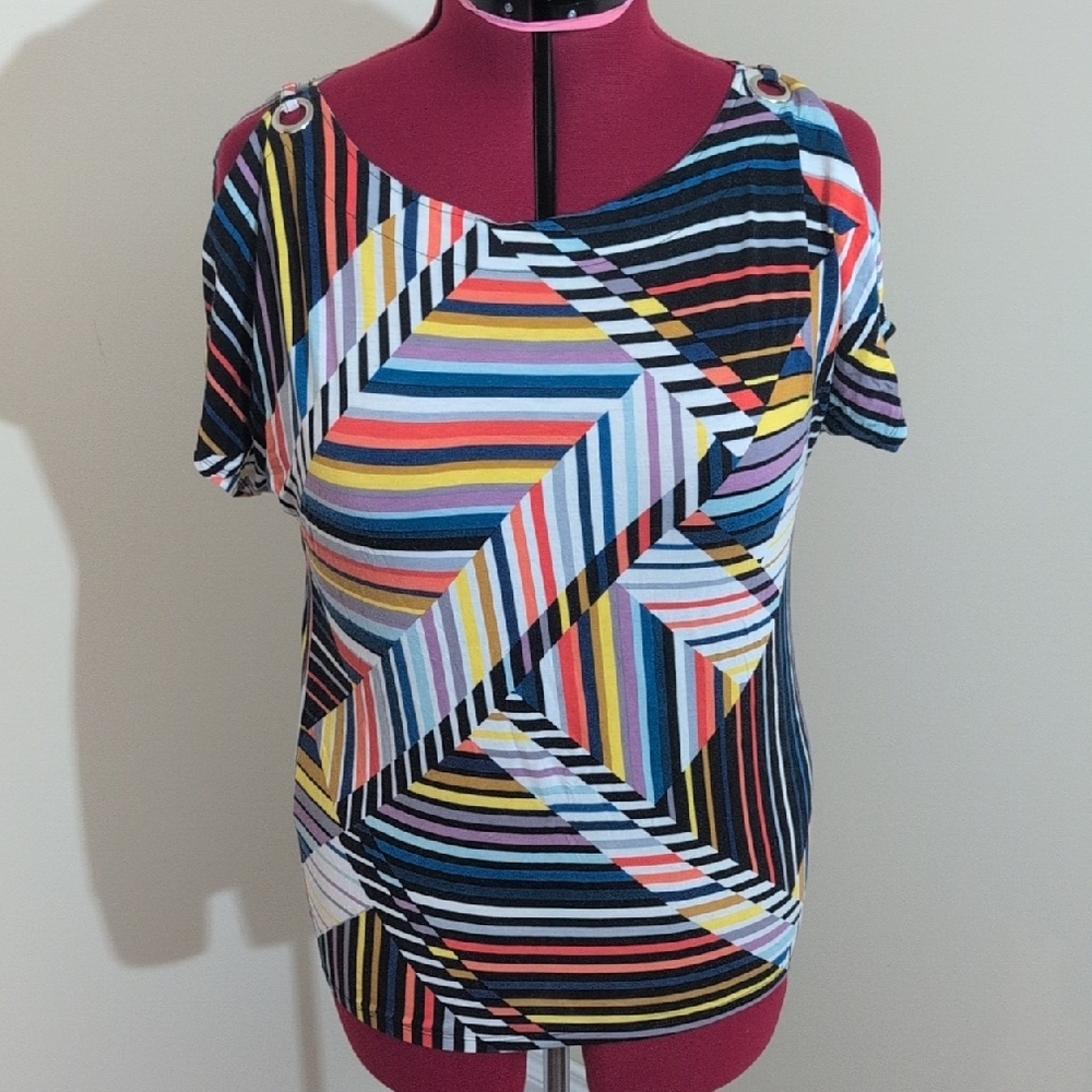 Cable & Gauge | Colorful Striped Women's Top